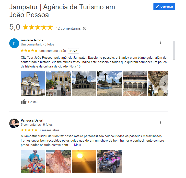 Avaliações Jampatur